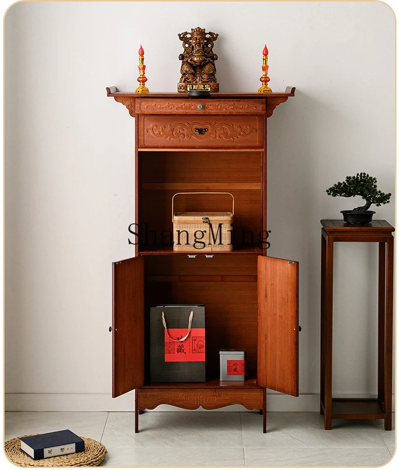 CLL Shrine Offering Table Buddhist Scene New ChineseCabinet God Of Wealth Household Incense Buddha Cabinet Offering Cabinet