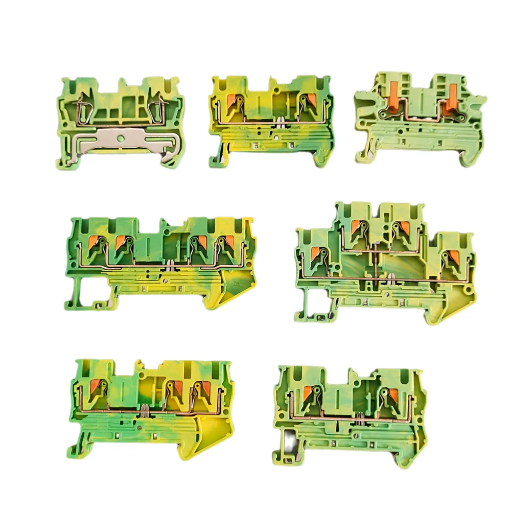 

PT2.5/PTTB2.5/PT2.5-TW/PT2.5-QU/PTV2.5-PE Ground Modular DIN Rail Terminal Block Side-Entry Push-in Earth Plug Wire Connector