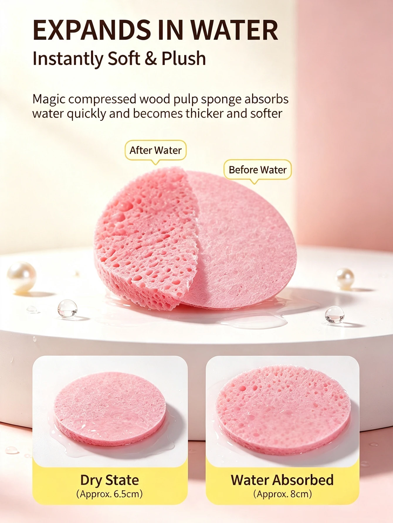 10/50 Pack of Round Ultra-Soft - Skincare Exfoliating 评论和价格