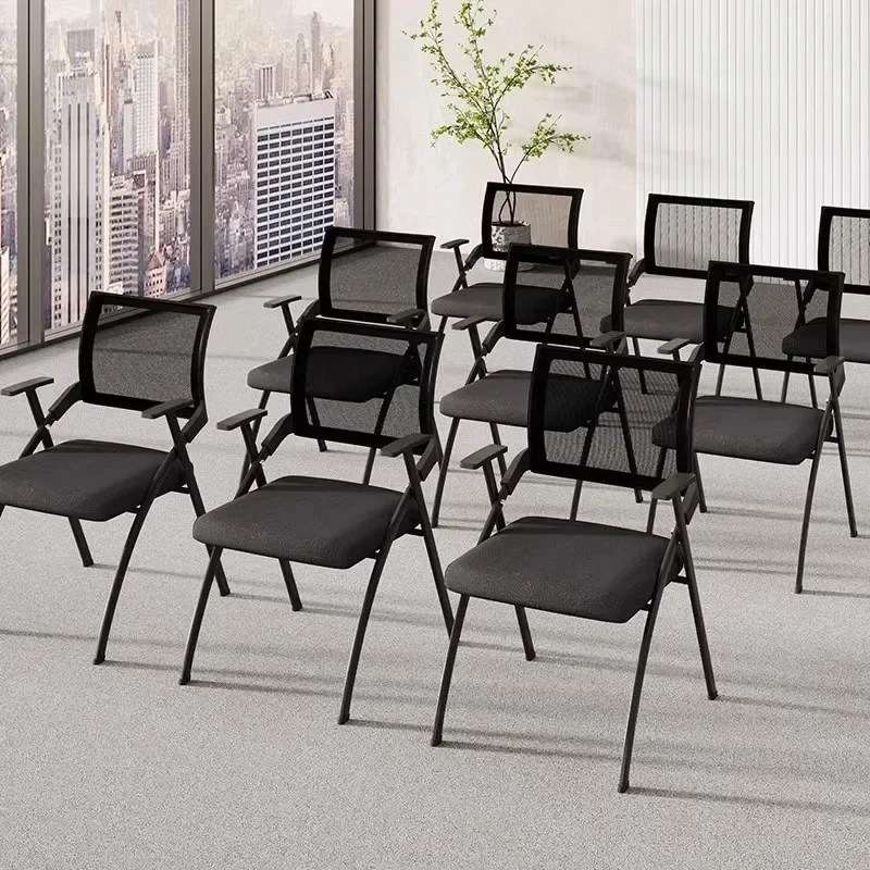 Folding Training Conference  Staff with Wheel Belt Writing Board Computer  Staff Back  Press Chair Simple Stool