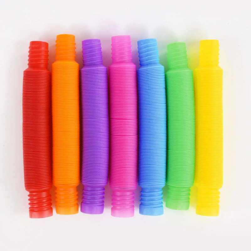 8-32Pcs Flexible Pop Tubes Sensory Fidget Toys Stress Anxiety Relief Children Adult Learning Toy Gift Kids Birthday Party Favors