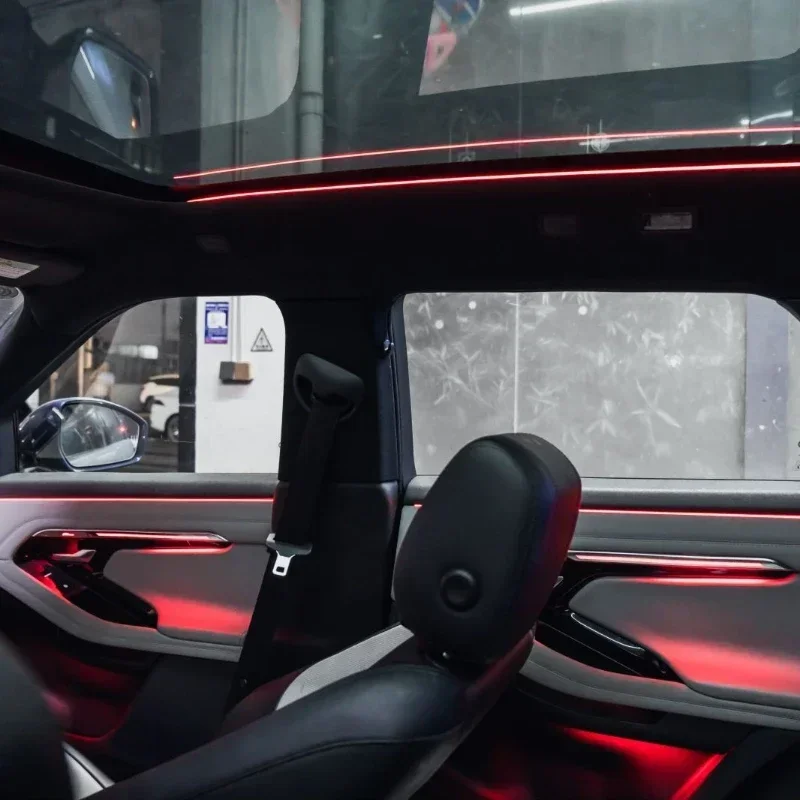 

Светодиодная окружающая подсветка для Range Rover Evoque 2020-2023, ЖК-панель, кнопка управления экраном, 10 цветов