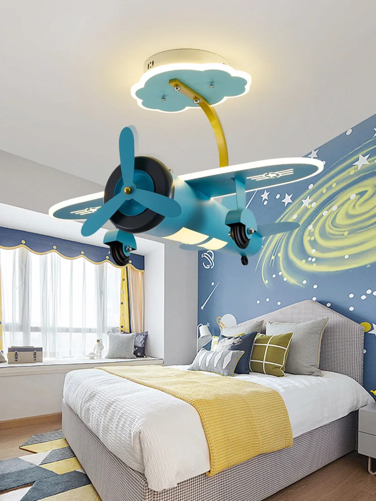 Children's Room Lights, Boys' Baby Room Lights, Creative Decorative Lamps, Cartoons, Simple Aircraft Lights, Eye Protection, Cei