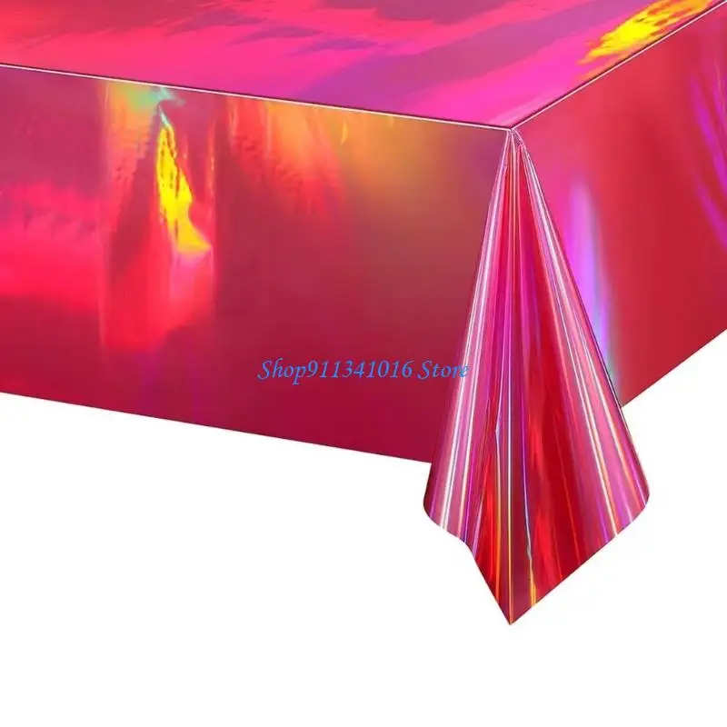 

4X7B Spillproofs Shinys Lasers Theme Table Cover Disposable Easy Cleanup Party Supply