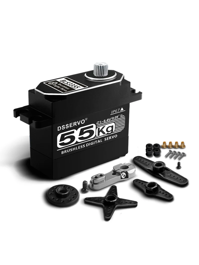25 kg 35 kg 45 kg 55 kg digitaler Servomotor Ganzmetall 180/270/360 Grad Hochgeschwindigkeitsbürstenlos für RC Baja Crawler Car Robot DIY