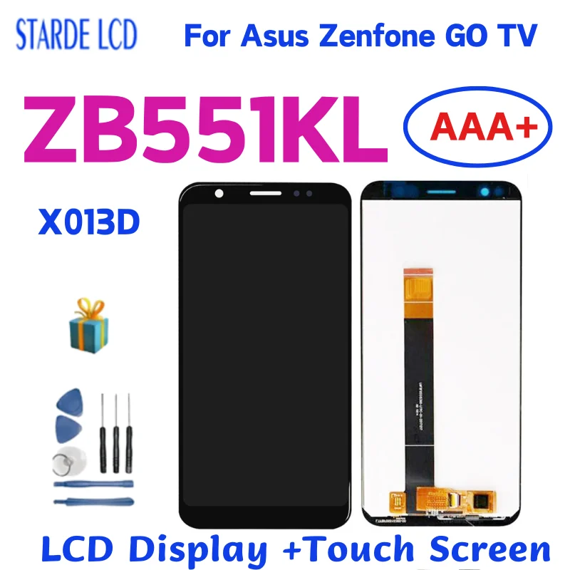 

ЖК-дисплей 5,5 дюйма для ASUS Zenfone GO TV ZB551KL X013D, сенсорный экран для Asus ZB551KL, запасная часть для ЖК-дисплея с рамкой, оригинал