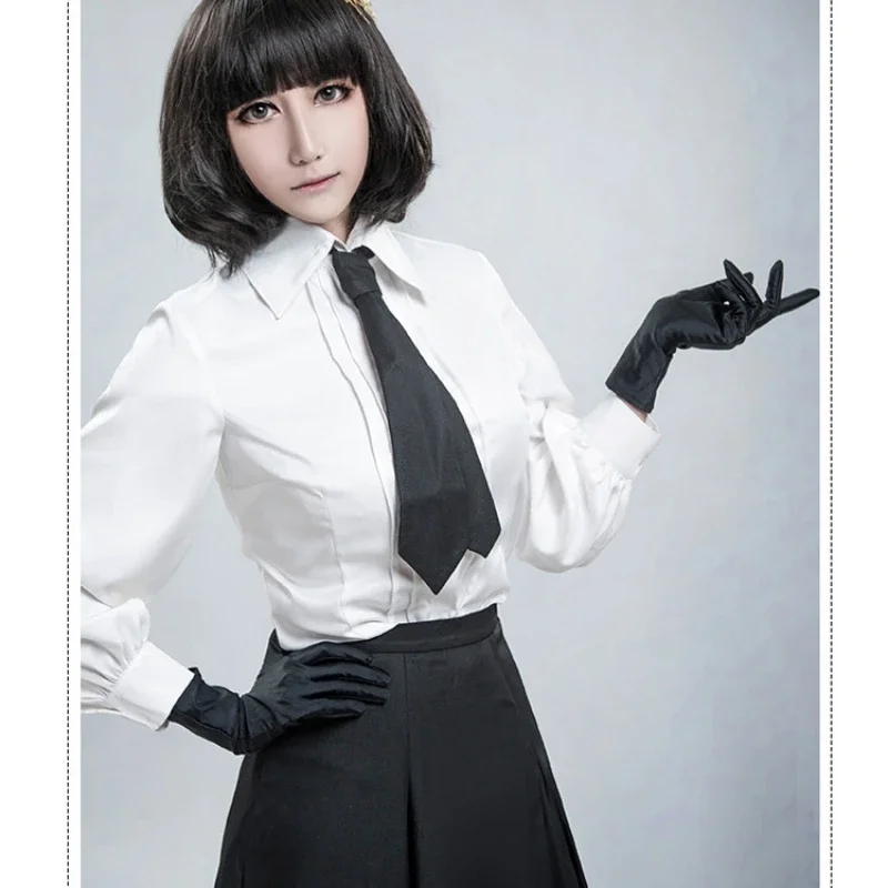 Anime Stray Dogs Cosplay costumes Akiko Yosano uniform Shirt / Skirt / tie / wig / glove / stocking costume for women Comiket