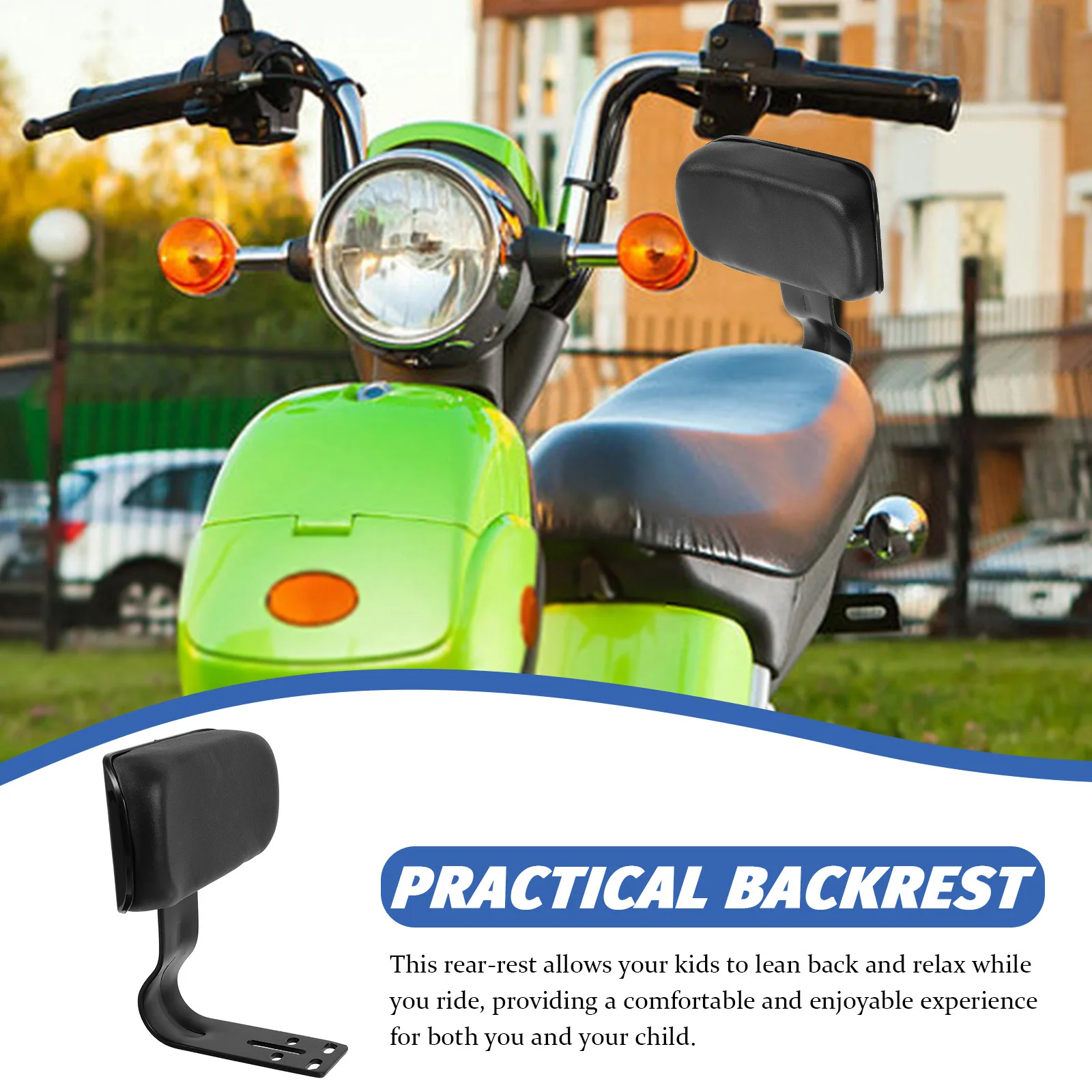 

Universal Rear Seat Backrest for Electric Bicycle Replacement Soft Safety Support Comfortable Bike Backrest for Child
