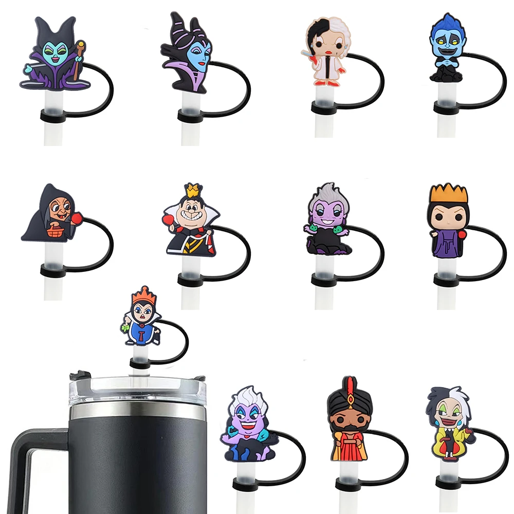 Disney Role Cartoon Silicone Straw Covers For Water Glass Bottle Drinking Dust Cap Straw Tips Cover Cup Accessories For 10mm