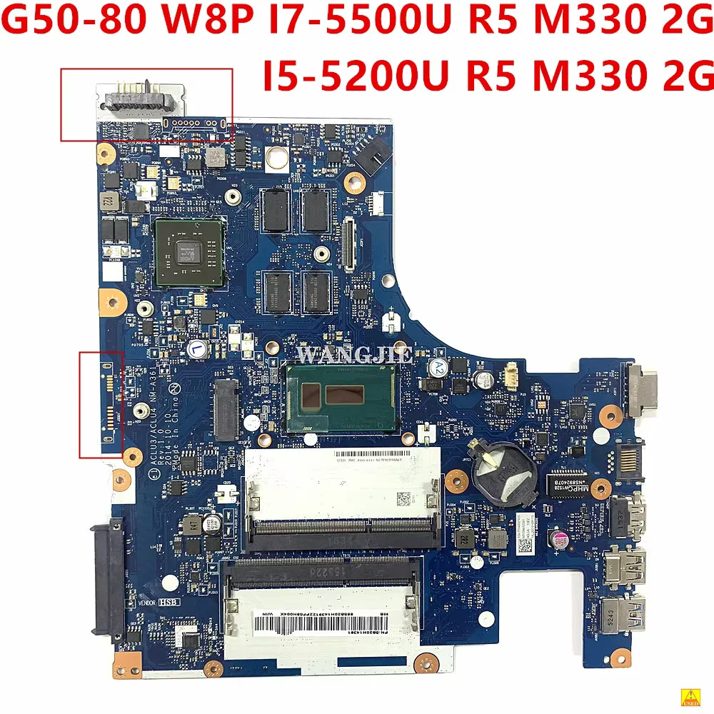 ACLU3/ACLU4 NM-A361 Scheda Madre Del Computer Portatile Per Lenovo Ideapad G50-80 I5-5200U I7-5500U Mainboard 5B20H14431 5B20H14391-image