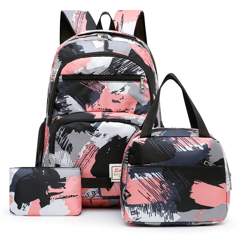 3pcs/Set Kids Backpack Schoolbag Primary School Student Pencil Case Boy Girl Shoulder Backpack Children Schoolbag Gift