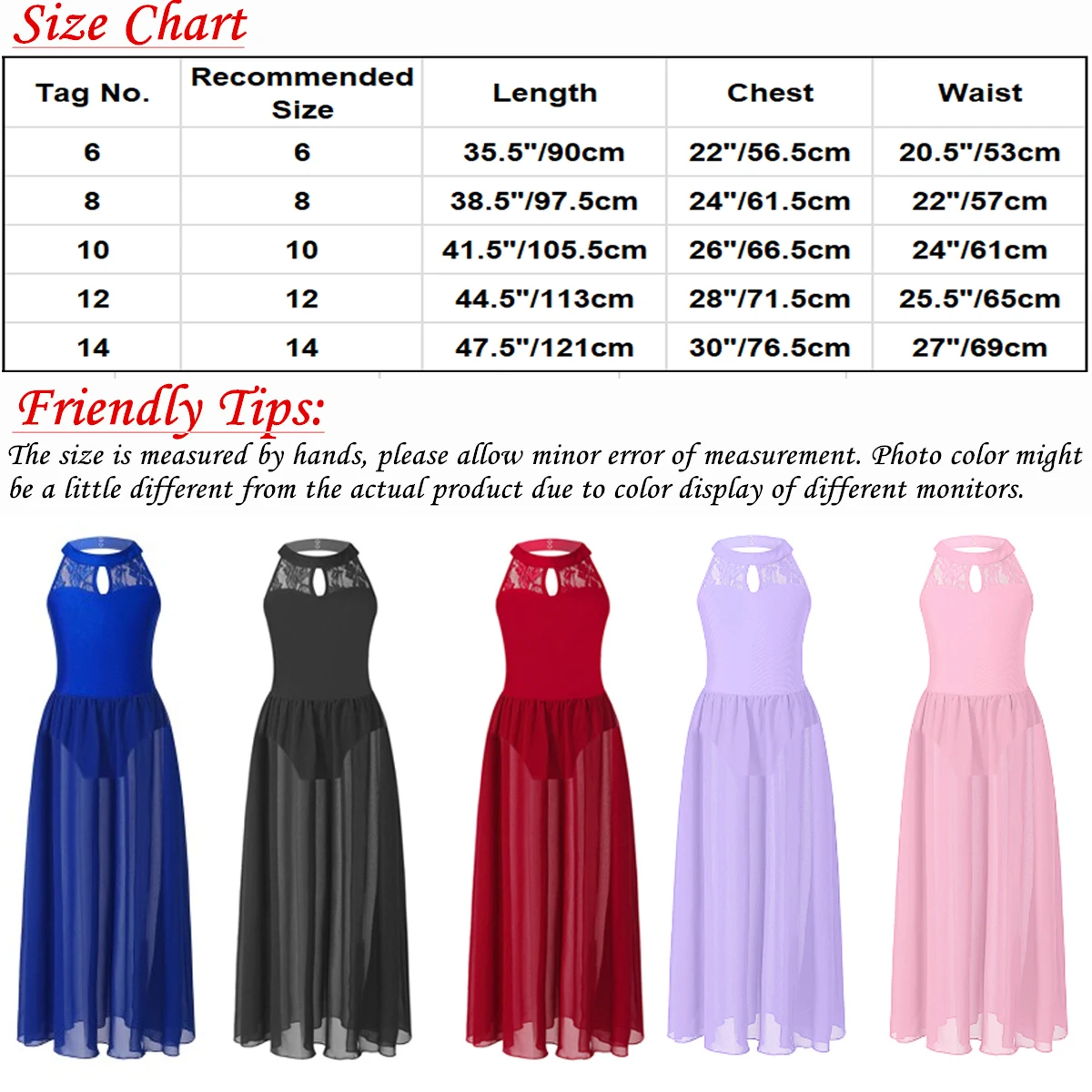 Kids Girls Sleeveless Leotard Bodysuit with Mesh Maxi Skirt for Ballet Lyrical Dance Performance Costume Chiffon Dress Dancewear