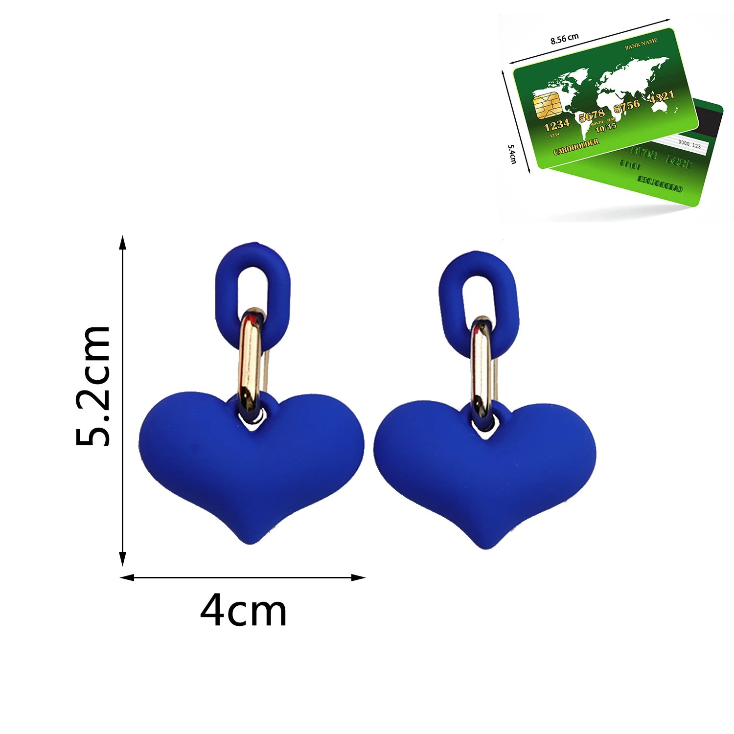 New 3D Love Pendant Earrings Retro Simple Tactile Paint Bohemian Gothic Color Sweet Acrylic Earrings Heart Drop Earrings Gift