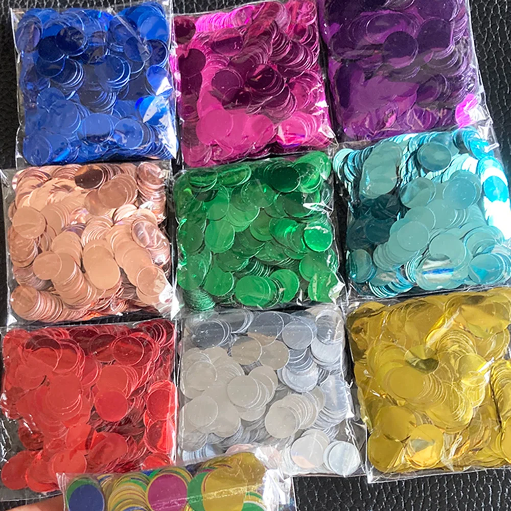 50/100 g Konfetti-Glitzer für Ballon-Party, metallischer Konfetti-Punkt-Bastelfüller, Hochzeit, Geburtstag, Dekoration, Gold, Silber, Blau, Rosa – Detail 2