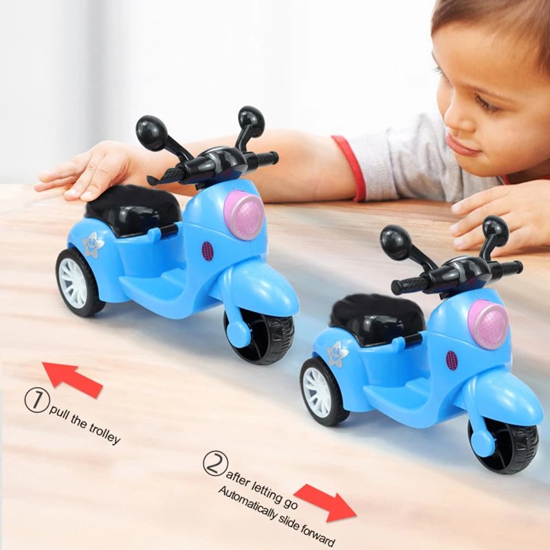 Zurückziehen Motorrad Trägheit Miniatur Motorrad Modell interaktives Spielzeug Cartoon Fahrzeug Modell Kinder Lernspiel zeug