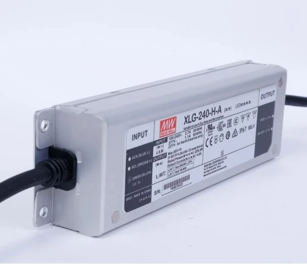 Taiwan Mean Well XLG-240-L/M/H-A/AB IP67 Metal Case Street/Skyscraper lighting meanwell 240W Constant Power Mode LED Driver MW