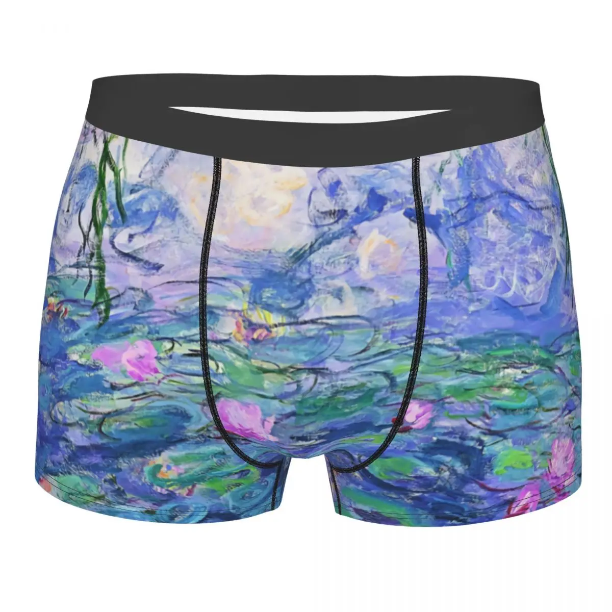 

Custom Claude Monet Water Lilies Underwear Male Print Garden Paintings Boxer Briefs Shorts Panties Breathable Underpants