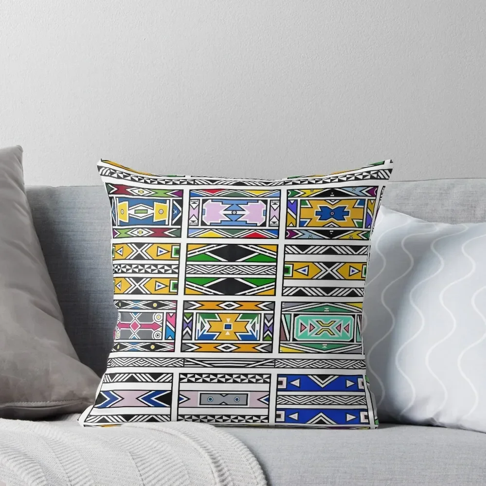 Ndebele (South Africa) Throw Pillow Christmas Covers pillow cover christmas Pillow Covers Decorative