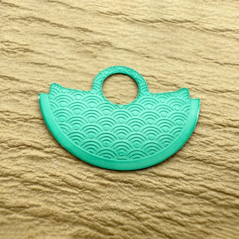 Mod NH34 Wave Pattern Automatic Hammer Rotor Metal Patch Fits 4R35 4R36 NH35 NH36 NH38 7S Movement SKX007 Watch Retrofit Parts image 5