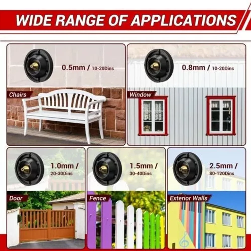 1400 ml elektrisch spuitpistool 850 W krachtige verfspuit thuis eenvoudig spuiten elektrisch gereedschap huishoudelijk doe-het-zelf 4 maten koperen mondstuk