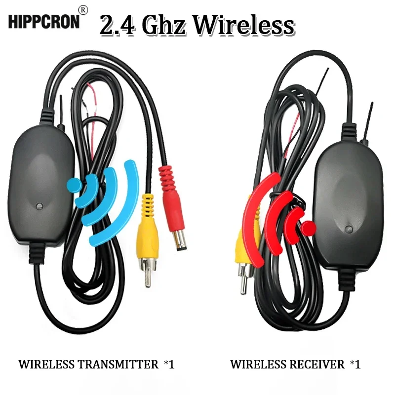 Sistem Kamera Cadangan Nirkabel 2.4G - Pemancar/Penerima Video HD 12V untuk Monitor Mobil RV Truk