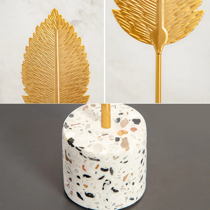 Nordic Gold Ginkgo Leaf Crafts Leaves Sculpture Luxury Living Room Decor accessori per la decorazione della casa ornamenti per Desktop da ufficio