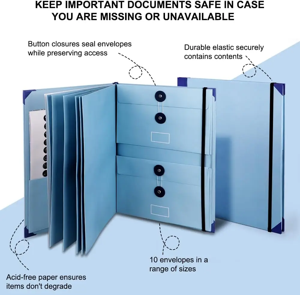 File Organiser Document File Manager Important Papers Office Supplies Binders Expanding Folders Portable Document Organiser