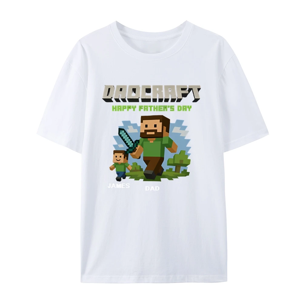 

Personalized DadCraft Shirt, Gamer Dad DadCraft Tee, Father's Day Gift Chicken Jockey Trending Movie Shirt inspired by Minecraft
