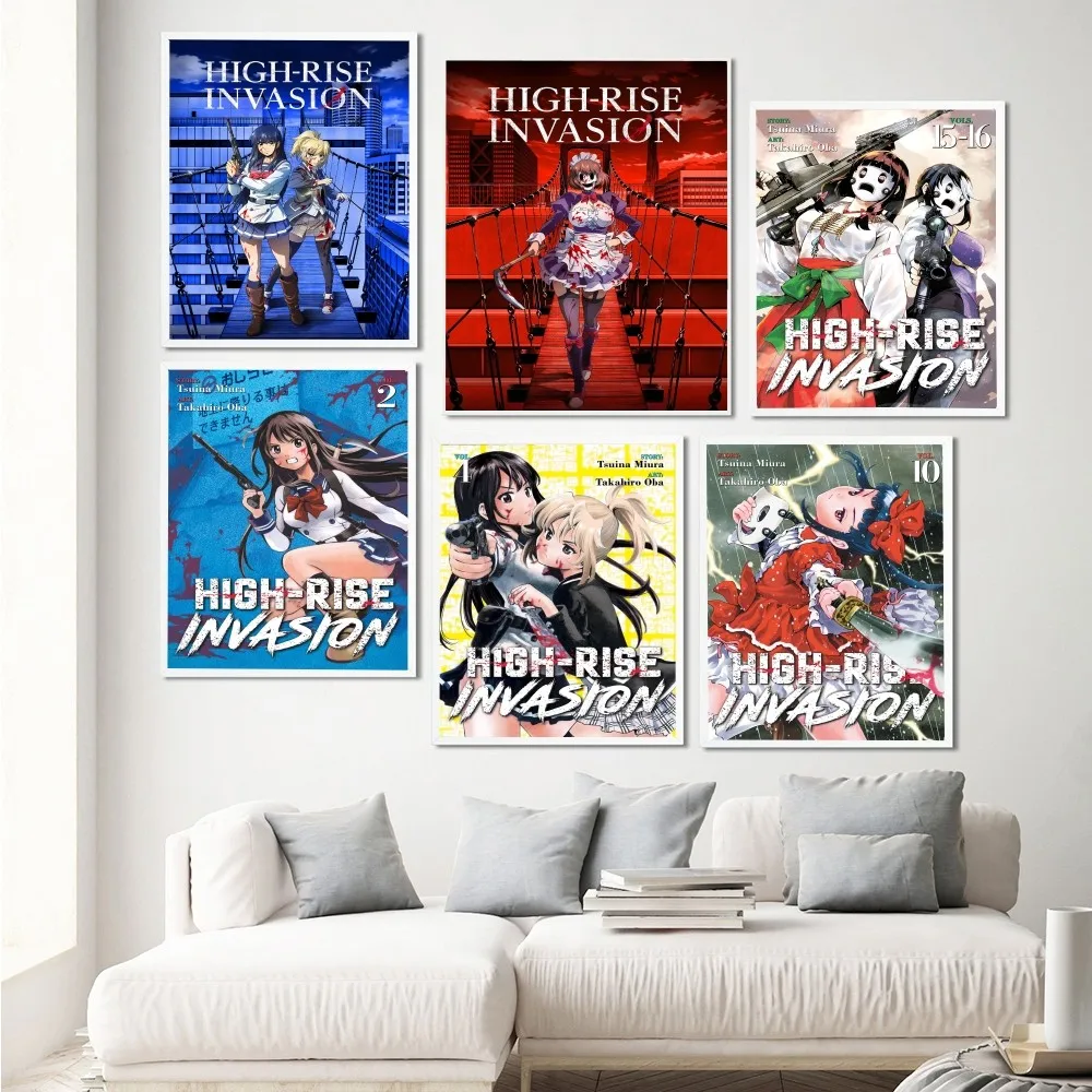 High-Rise Invasion Anime  Poster Paper Print Home Bedroom Entrance Bar Cafe Art Painting Decoration