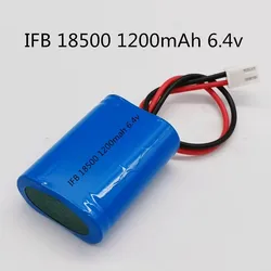 1-3pcs/lot IFR18500 18500 1000mAh 6.4V Lithium Iron Phosphate Battery Pack Emergency Supply Elevator Intercom Terminal Battery