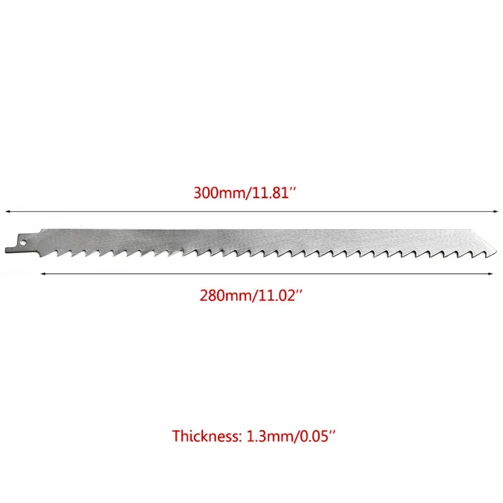 Hoja de sierra recíproca, sierra manual de acero inoxidable de 300mm, hoja de sierra múltiple para corte de tubos de madera helada, herramientas eléctricas Acc