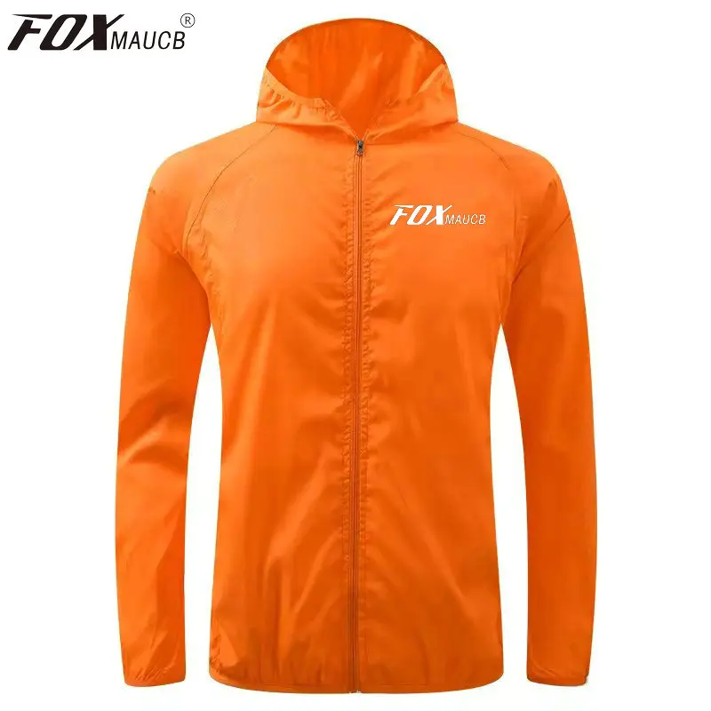 

2025 FOXMAUCB Men Cycling Jackets Sun Protective Clothing Wind Resistant Mountain Bike Clothing Motorcycle Jackets with Zipper
