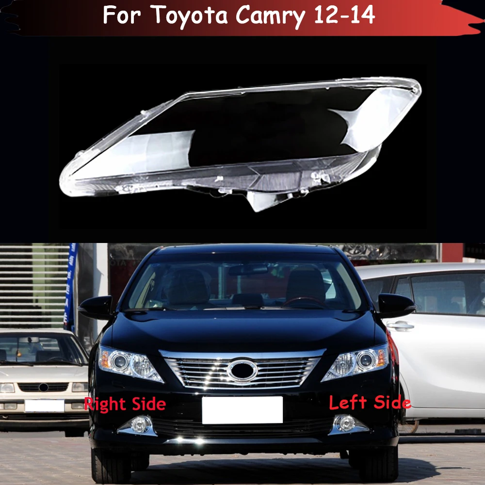 

Front Car Protective Headlight Glass Lens Cover Shade Shell Auto Transparent Light Housing Lamp For Toyota Camry 2012 2013 2014