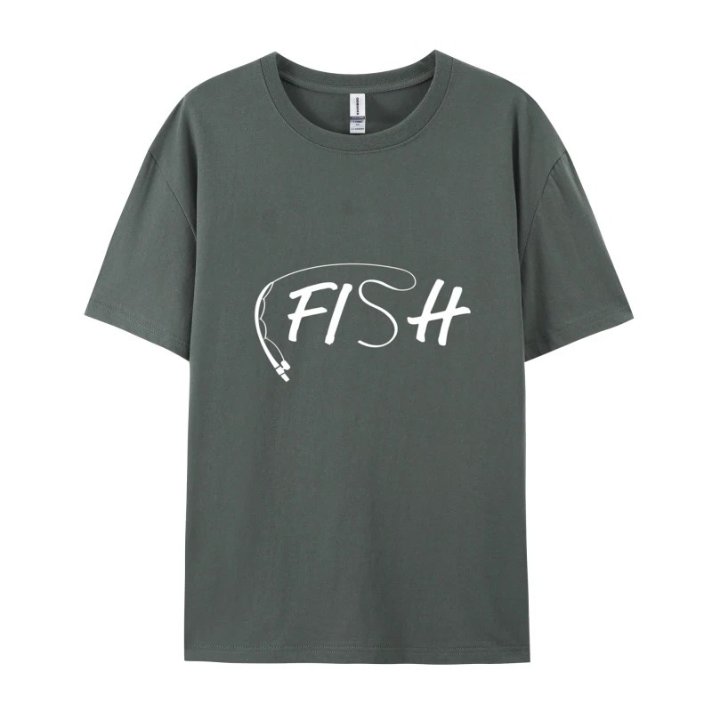 Pool Comfortable T-Shirt Fishing Rod Gone Fishing Cool Thanksgiving Day Tees Designer Cotton Clothing Shirt Men T Shirt