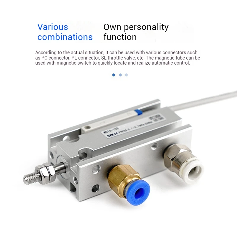 Miniatur pneumatische freie Installation Mehrfach position fester Zylinder Dermd6/10/1/4-15*25*50