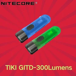 NITECORE TIKI GITD Keychain Light 300Lumens USB Rechargeable UV Light / High CRI Mini Portable Flashlight