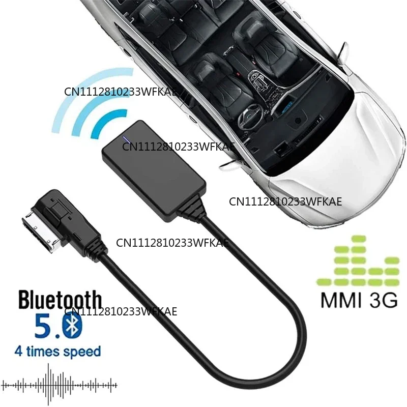 AMI MMI MDI Interface Bluetooth 5.0 Audio Music Input Adapter AUX Receiver Cable Adapter for Audi Q5 A7 S5 Q7 A6 A8