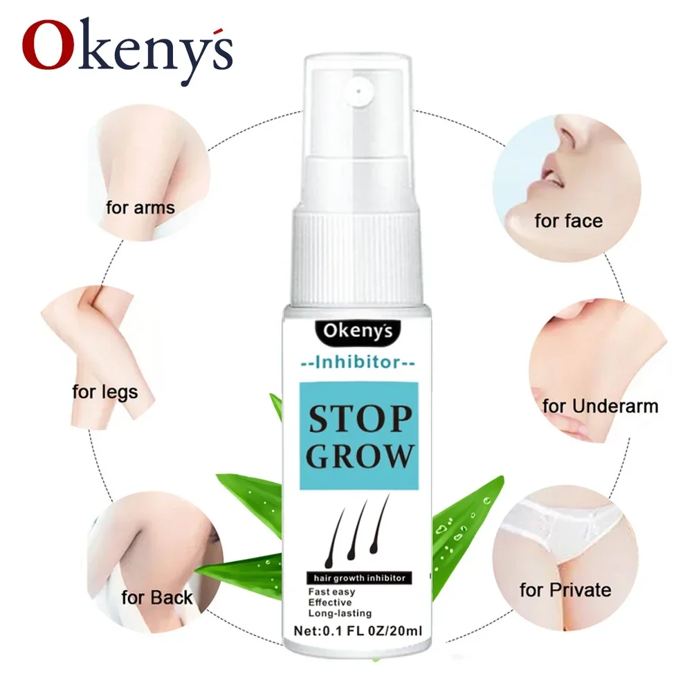 

20ML Powerful Permanent Painless Hair Removal Spray Stop Hair Growth HAIR Inhibitor Shrink Pores Skin Smooth Repair Essence H110