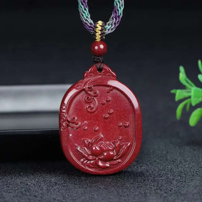 Natural green Tara pendant high-content purple gold sand Guardian God retro men's and women's ornaments