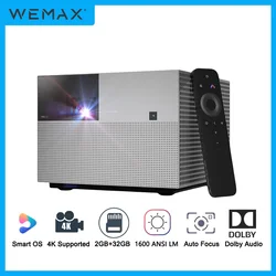 WEMAX-proyector VOGUE PRO para cine en casa, 1080P HD, 1600 Lúmenes ANSI, 4K, compatible con DOLBY AUDIO y dts-hd, enfoque automático