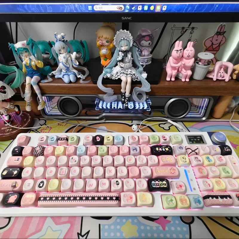 new-cute-in-stock-shugo-chara-moa-heigh-keycaps-customized-version-pbt-moa-mechanical-keyboard-caps-anime-keycaps-collectibles