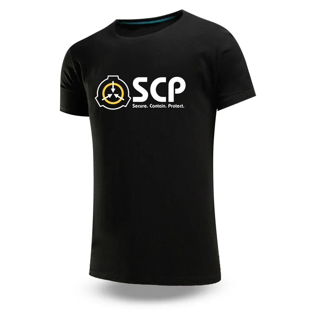 2024 Men's Scp Foundation New Summer Hot Design Print Fashion T-Shirts Short Sleeves Cotton Comfortable Breathable Tops Clothes