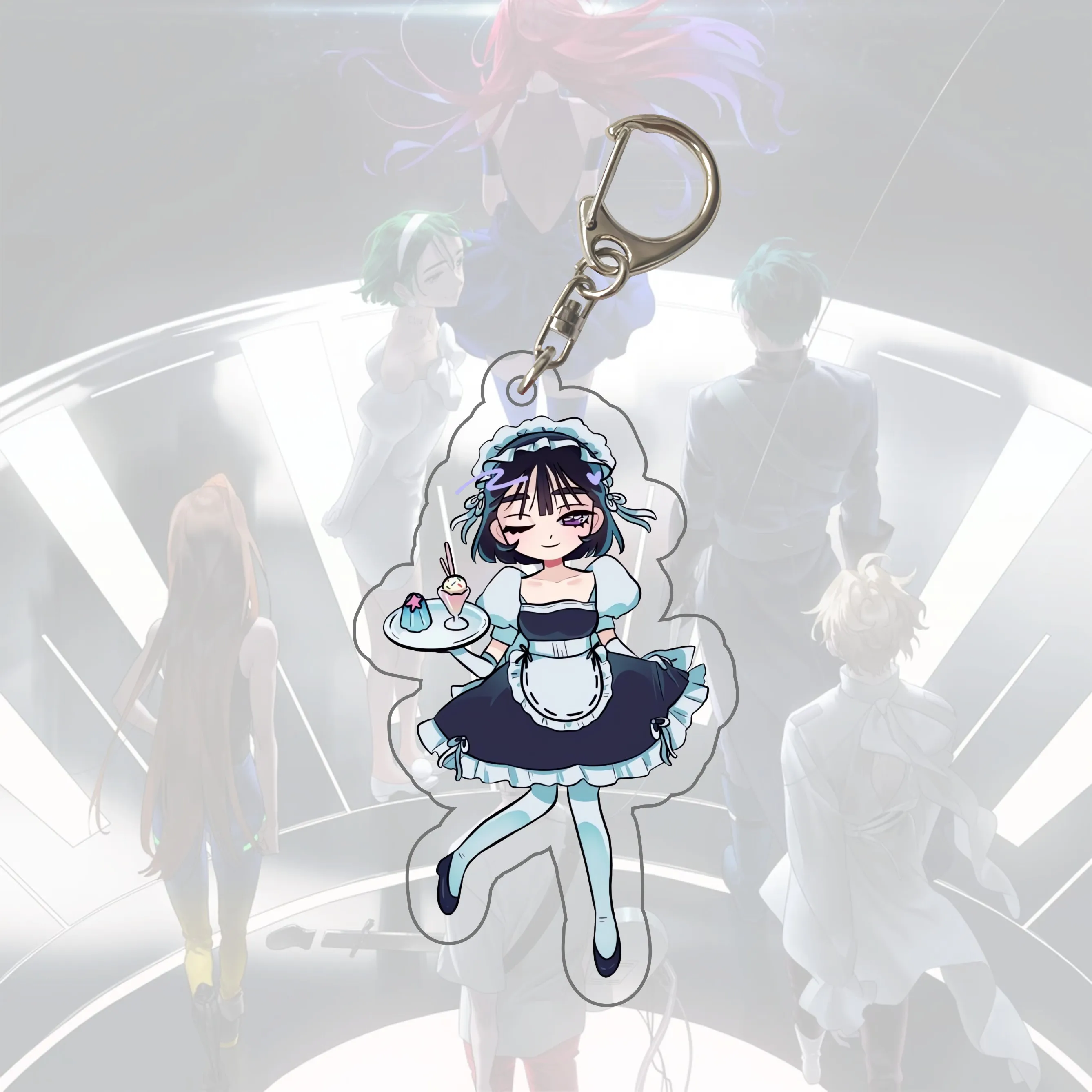 شعبية أنيمي الغريبة المرحلة 6 سنتيمتر سلاسل المفاتيح لوكا إيفان Till Mizi Hyuna Sua للمرأة اكسسوارات حقيبة Keyrings مجوهرات المشجعين الهدايا
