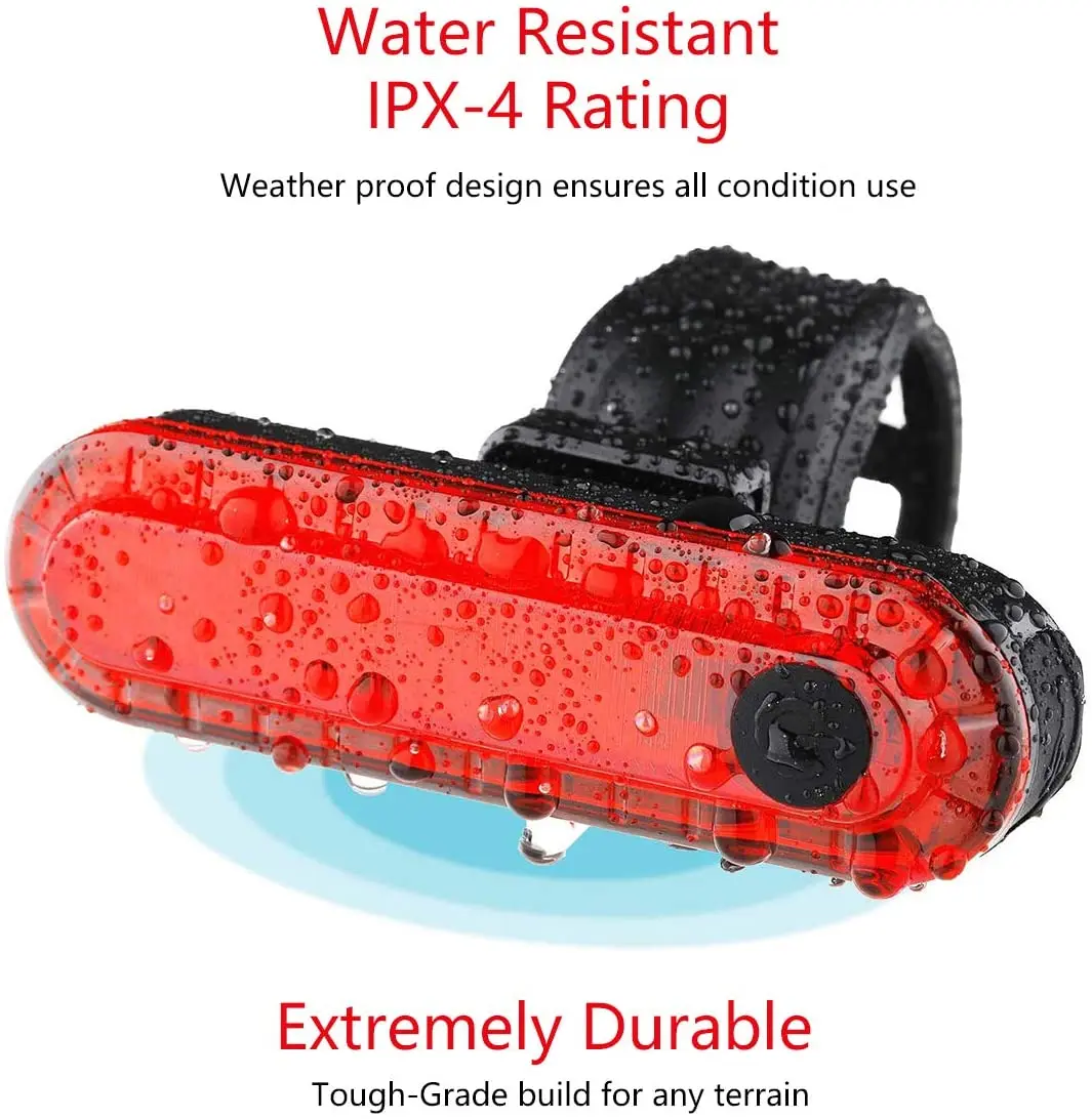 HACHANLUN Rear Bike Tail Light USB Rechargeable Red Ultra Bright Taillights Fit on Bicycle Easy To Install For Cycling Safety