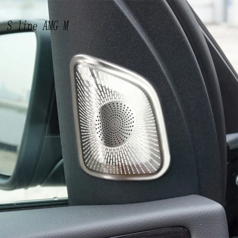 Car Front Speaker Tweeter Cover For Mercedes Benz W167 GLE GLS V167 X167 Class 2020-2022 Decorative Sticker Interior Accessories