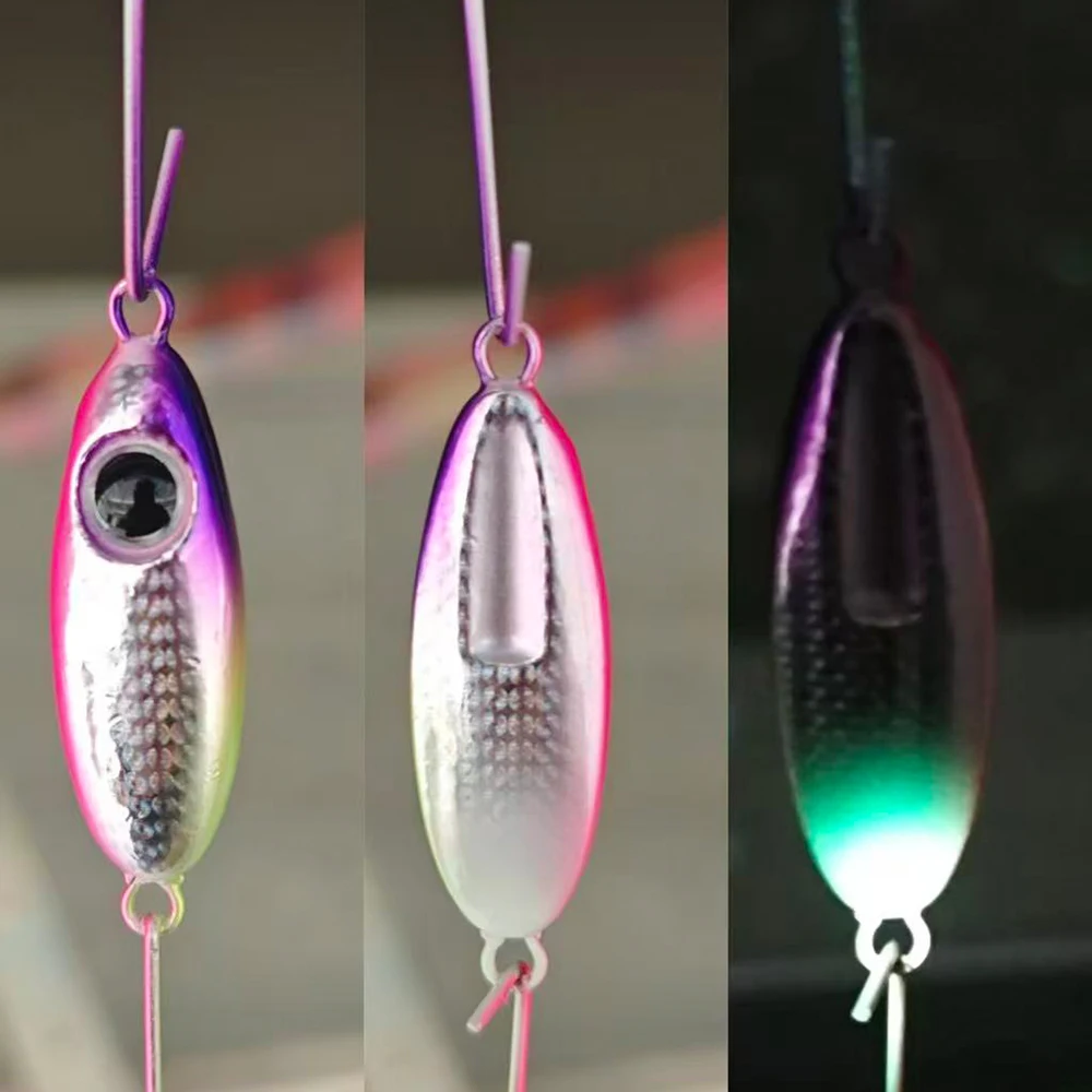 Leuchtende Mikro-Metall-Jigging-Angelköder 5,5g/10g/21g Ufer-Wurfköder Löffelköder Salzwasser Künstlicher Meeresfischköder – Detail 7
