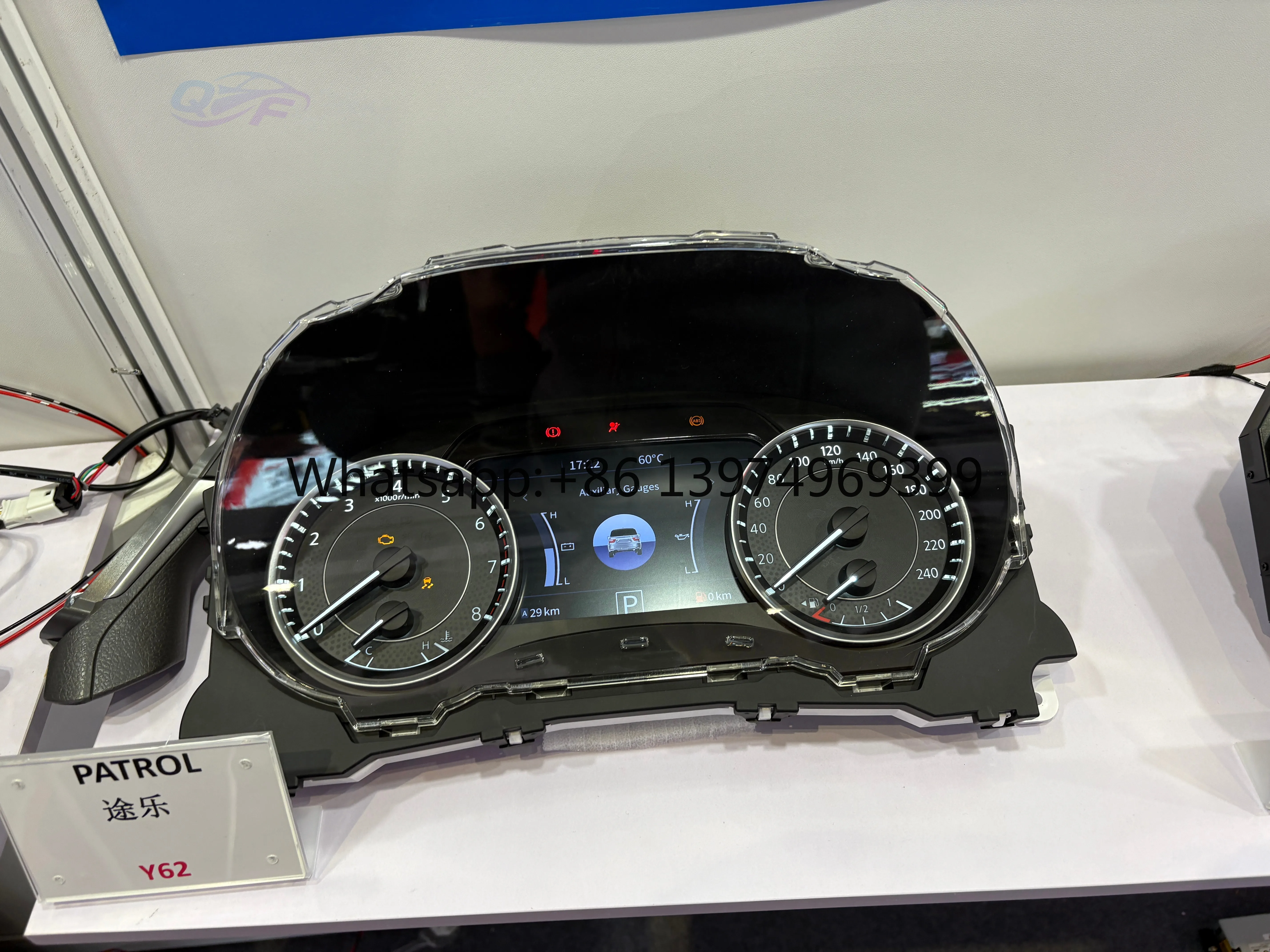 Car Digital Dashboard Speedometer Display for Nissan Patrol Y62 Mechanical Instrument Panel