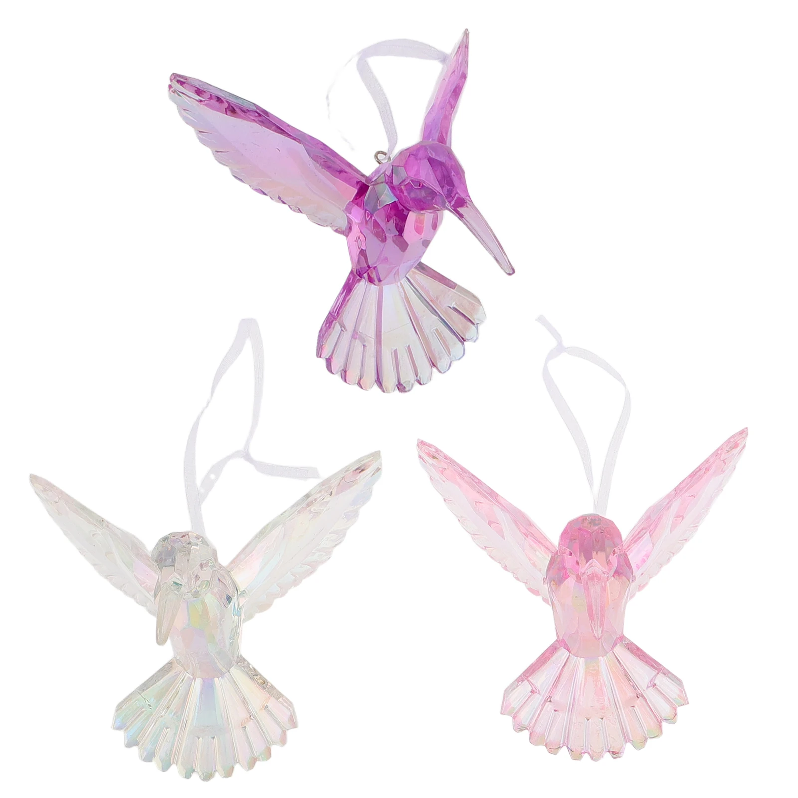 

3Pcs Hummingbird Acrylic Suncatcher Ornaments Bird Hanging Decorative Pendant for Home Car Window Garden Sunlight Catcher Art