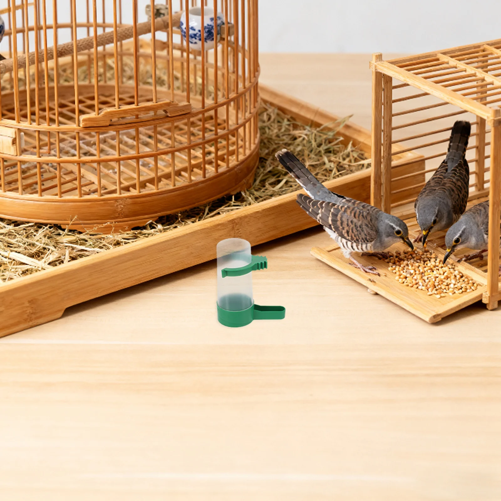 

18pcs Small Bird Anti-Spill Water Bottle Automatic Parakeet Water Dispenser For Budgies Cockatiels Cage Drinking Feeder Plastic