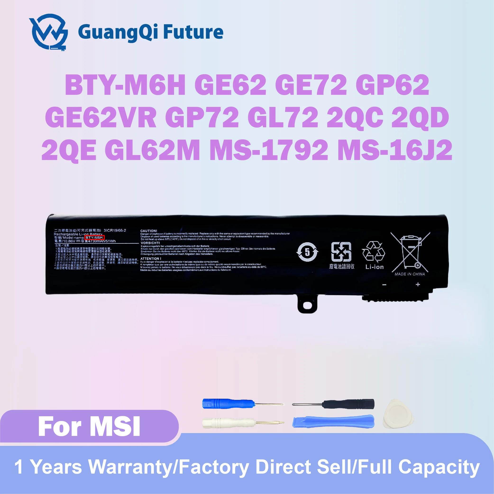 BTY-M6H 4730Mah 51W…